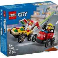 Конструктор LEGO City «Піца-авто проти пожежної машини» Набір перегонів