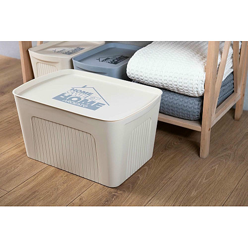Ящик с крышкой для хранения ARDESTO 45.5х31х24.5см, 23л, пластик PP, бежевый