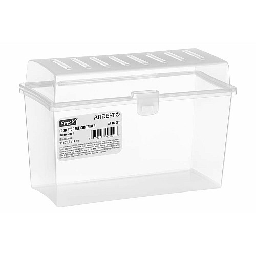 Контейнер для хранения пищевых продуктов ARDESTO Fresh, 20.5х14х9.5см, пластик, прозрачный