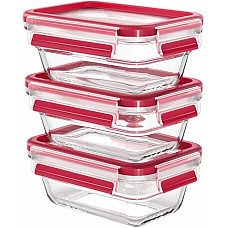 Набір контейнерів Tefal Master Seal, 3шт., скло, прозорий
