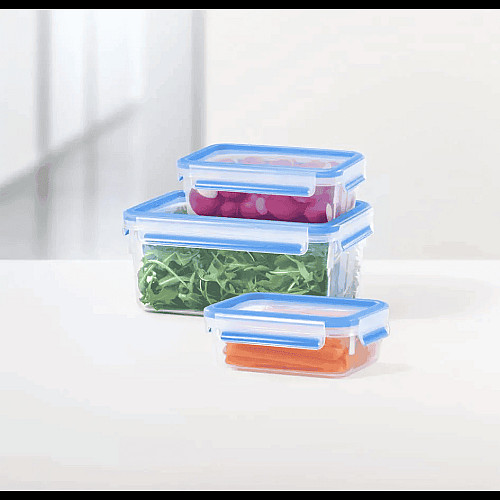 Набір контейнерів Tefal Master Seal, 5шт, пластик, прозорий, синій