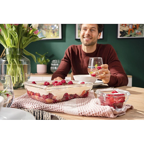 Форма універсальна з кришкою TEFAL MasterSeal glass, 2.0 л, скло