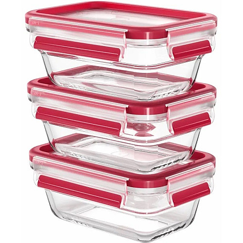 Набір контейнерів Tefal Master Seal, 3шт., скло, прозорий