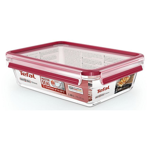 Форма універсальна з кришкою TEFAL MasterSeal glass, 2.0 л, скло