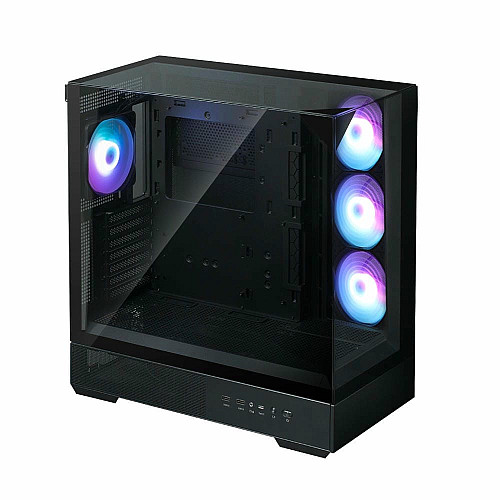Корпус Zalman P40 Prism Plus без БП, 2xUSB3.0, 1x Type C, 3x120мм ARGB Reverse, 1x120мм ARGB, VGA 420мм, LCS ready, TG TG Side/Front/Top Panel, ATX, черный