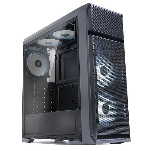 Корпус Zalman N5 OF без БЖ, 1xUSB3.0, 2xUSB2.0, 3x120мм white LED, VGA 365мм, LCS ready, Acrylic Side Panel, ATX, чорний