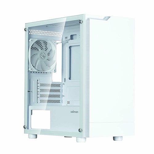 Корпус Zalman T4 Plus без БП, 2xUSB3.0, 1xUSB2.0, 1x120мм ARGB, VGA 3200мм, LCS ready, TG Side Panel, mATX, белый
