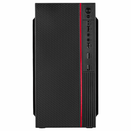 Корпус 2E TeamX TMX03 с БП 2E ATX500W, 2xUSB3.0, 1x80мм, VGA 220мм, mATX, черный