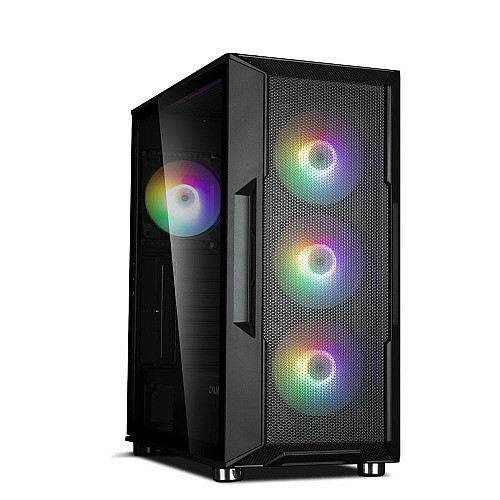 Корпус Zalman I3 Neo без БП, 1xUSB3.0, 2xUSB2.0, 4x120мм RGB, VGA 355мм, LCS ready, TG Side Panel, ATX, черный