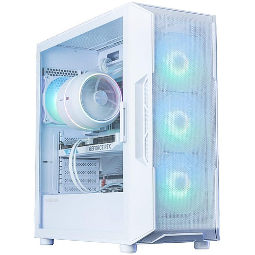 Корпус Zalman I3 Neo ARGB V2 без БП, 2xUSB3.0, 1x Type C, 4x120мм, ARGB, VGA 355мм, LCS ready, TG Side Panel, ATX, белый