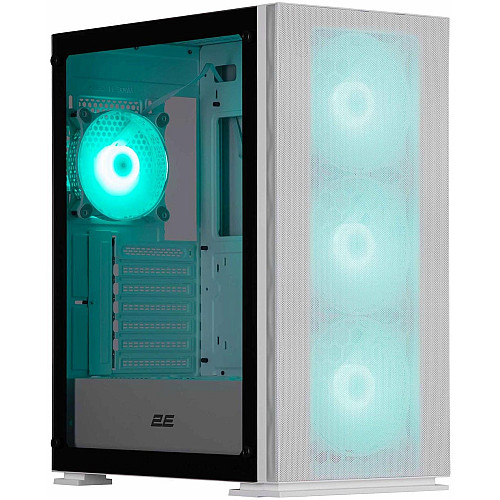 Корпус 2E GAMING Virtus Neo G3301NW без БП 2xUSB3.0, 1xUSB2.0, 3x140мм ARGB, 1x120мм ARGB, VGA 340мм, LCS ready, контроллер с пультом, TG Side Panel, ATX,