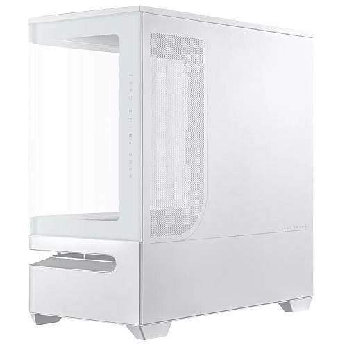 Корпус ASUS Prime AP202 Tempered Glas ARGB, без БП, 2xUSB3.2, 1xUSB Type-C, Tempered Glass side, mATX, белый 90DC00P3-B19000
