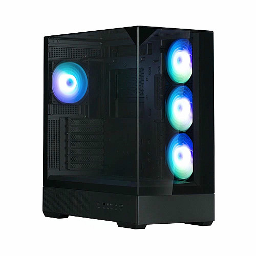Корпус Zalman P40 Prism Plus без БП, 2xUSB3.0, 1x Type C, 3x120мм ARGB Reverse, 1x120мм ARGB, VGA 420мм, LCS ready, TG TG Side/Front/Top Panel, ATX, черный