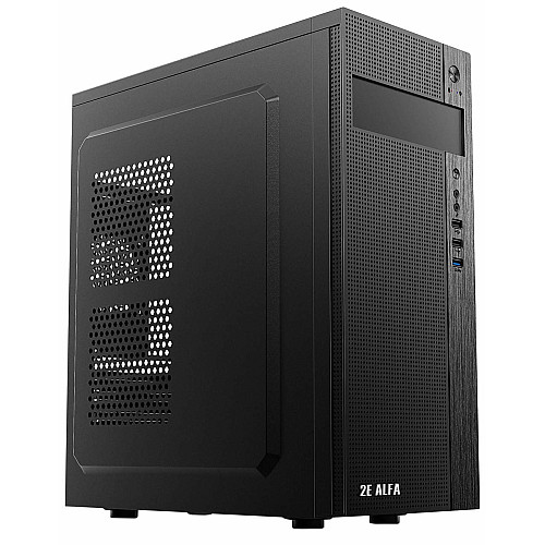 Корпус 2E Alfa E185 без БЖ 1xUSB3.0, 2xUSB2.0, VGA 310мм, ATX, чорний