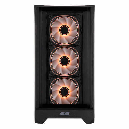 Корпус 2E GAMING Dominator Pro G2302B, без БП 2xUSB3.0, 1xUSBType-C, 4x120мм ARGB, VGA 380мм, LCS ready, контроллер с пультом, TG Side Panel, TG/Mesh Front panel, ATX, черный