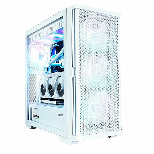 Корпус Zalman Z10 Duo без БП, 2xUSB3.0, 1xUSB Type-C, 4x120мм ARGB, VGA 395мм, LCS ready, TG Side Panel, EATX, белый