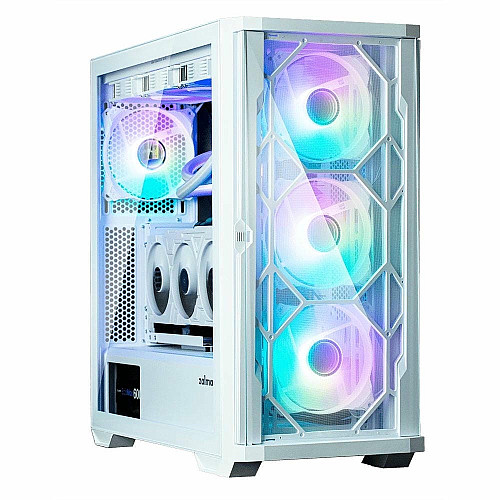 Корпус Zalman Z10 Duo без БП, 2xUSB3.0, 1xUSB Type-C, 4x120мм ARGB, VGA 395мм, LCS ready, TG Side Panel, EATX, белый
