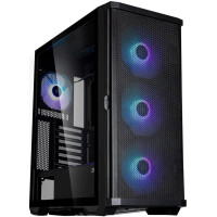 Корпус Zalman Z10 Plus без БП, 2xUSB3.0, 1xUSB Type-C, 3x140мм ARGB, 1x120мм ARGB, VGA 395мм, LCS ready, TG Side Panel, EATX, черный