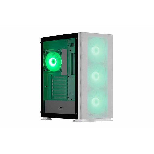 Корпус 2E GAMING Virtus Neo G3301NW без БП 2xUSB3.0, 1xUSB2.0, 3x140мм ARGB, 1x120мм ARGB, VGA 340мм, LCS ready, контроллер с пультом, TG Side Panel, ATX,