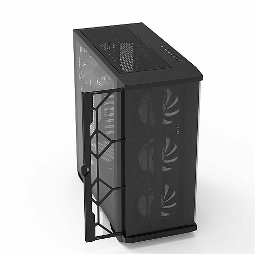 Корпус Zalman Z10 Duo без БП, 2xUSB3.0, 1xUSB Type-C, 4x120мм ARGB, VGA 395мм, LCS ready, TG Side Panel, EATX, черный