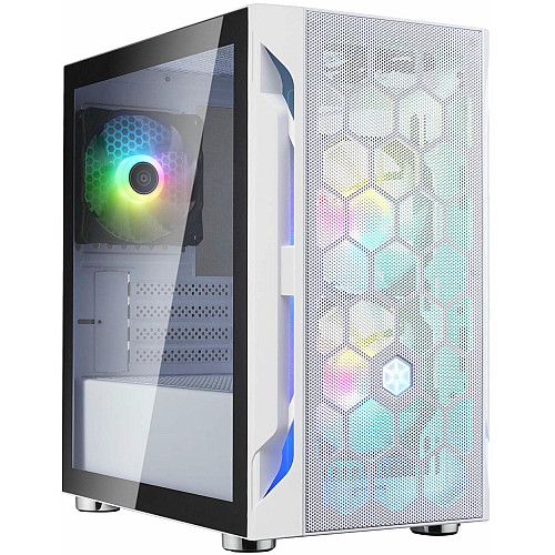 Корпус SilverStone Fara FAH1MW-PRO без БП, 1xUSB3.0, 2xUSB2.0, 3x120мм, ARGB VGA 320мм, LCS ready, TG Side Panel, mATX, белый