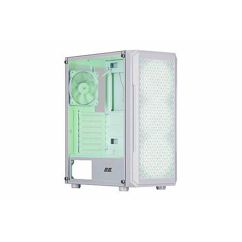 Корпус 2E GAMING Hexagon G338W без БП 2xUSB3.0, 1xUSBType-C, 3x120мм ARGB, 1x120мм, VGA 330мм, LCS ready, HUB, TG Side Panel, ATX, белый
