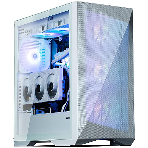 Корпус Zalman Z9 Iceberg MS без БП, 2xUSB3.0, 2xUSB2.0, 1xUSB 3.1 Gen2 Type-C, 4x140мм ARGB, VGA 390мм, LCS ready, TG Side Panel, EATX, белый