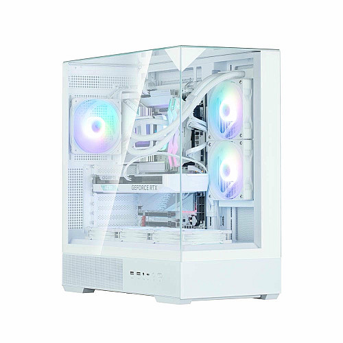 Корпус Zalman P40 Prism без БП, 2xUSB3.0, 1xUSBType-C, 1x120мм ARGB, VGA 420мм, LCS ready, TG 3x Panels, ATX, белый