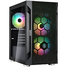Корпус SilverStone Fara FAH1MB-PRO без БЖ, 1xUSB3.0, 2xUSB2.0, 3x120мм, ARGB VGA 320мм, LCS ready, TG Side Panel, mATX, чорний