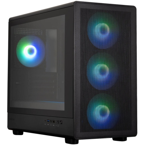 Корпус Zalman M5 без БЖ, 1xUSB3.0, 1xUSB2.0, 1x Type C, 4x120мм ARGB, VGA 410мм, LCS ready, TG Side Panel, mATX, чорний