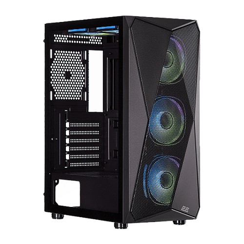 Корпус 2E GAMING Aruba G3313B, без БП 1xUSB3.0, 2xUSB2.0, 5x120мм ARGB, VGA 300мм, LCS ready, HUB, TG Side Panel, ATX, черный