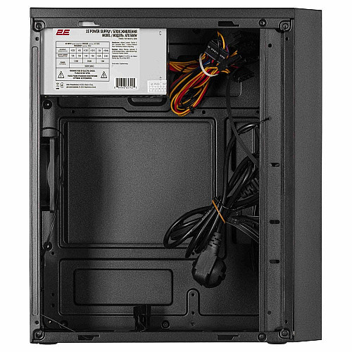 Корпус 2E TeamX TMX04 с БП 2E ATX500W, 2xUSB3.0, 1x80мм, VGA 220мм, mATX, черный