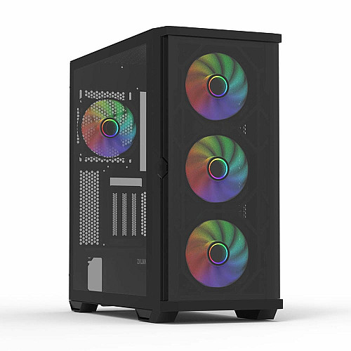 Корпус Zalman Z10 Duo без БП, 2xUSB3.0, 1xUSB Type-C, 4x120мм ARGB, VGA 395мм, LCS ready, TG Side Panel, EATX, черный