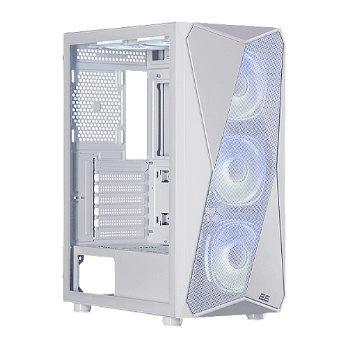 Корпус 2E GAMING Aruba G3313W, без БП 1xUSB3.0, 2xUSB2.0, 5x120мм ARGB, VGA 330мм, LCS ready, HUB, TG Side Panel, ATX, белый