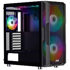 Корпус 2E GAMING Contego Neo GW05 без БЖ 2xUSB3.0, 1xUSBType-C, 2x200мм, ARGB, 3x120мм ARGB, VGA 380мм, LCS ready, контролер з пультом, TG Side Panel, EATX, чорний