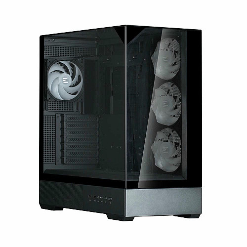 Корпус Zalman P40 Prism Plus без БП, 2xUSB3.0, 1x Type C, 3x120мм ARGB Reverse, 1x120мм ARGB, VGA 420мм, LCS ready, TG TG Side/Front/Top Panel, ATX, черный