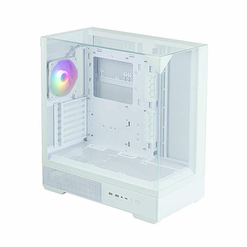 Корпус Zalman P40 Prism без БП, 2xUSB3.0, 1xUSBType-C, 1x120мм ARGB, VGA 420мм, LCS ready, TG 3x Panels, ATX, белый