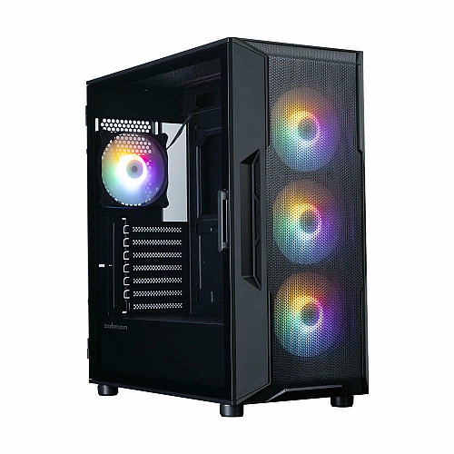 Корпус Zalman I3 Neo V2 без БП, 2xUSB3.0, 1x Type C, 4x120мм RGB, VGA 400мм, LCS ready, TG Side Panel, ATX, черный