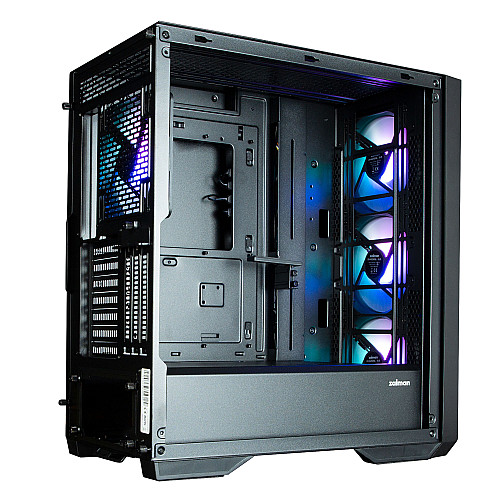 Корпус Zalman Z9 Iceberg MS без БЖ, 2xUSB3.0, 2xUSB2.0, 1xUSB 3.1 Gen2 Type-C, 4x140мм ARGB, VGA 390мм, LCS ready, TG Side Panel, EATX, чорний