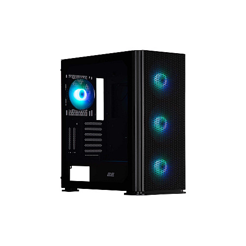 Корпус 2E GAMING Vertex GI01B без БЖ 2xUSB3.0, 1xUSBType-C, 3x140мм ARGB, 1x120мм ARGB, VGA 380мм, LCS ready, контролер з пультом, TG Side Panel, EATX, чорний