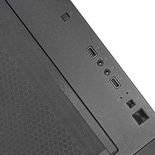 Корпус SilverStone Fara FA312Z-BG без БП, 2xUSB3.0, 2x140мм, ARGB VGA 365мм, LCS ready, TG Side Panel, mATX, черный