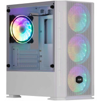 Корпус 2E GAMING Calleo GB700W без БП, 2xUSB3.0, 1xUSB2.0, 4x120мм ARGB, VGA 320мм, LCS ready, контроллер с пультом, TG Side Window, mATX, белый