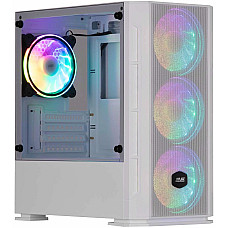 Корпус 2E GAMING Calleo GB700W без БЖ, 2xUSB3.0, 1xUSB2.0, 4x120мм ARGB, VGA 320мм, LCS ready, контролер з пультом, TG Side Window, mATX, білий