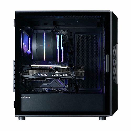 Корпус Zalman I3 Neo ARGB V2 без БП, 2xUSB3.0, 1x Type C, 4x120мм ARGB, VGA 355мм, LCS ready, TG Side Panel, ATX, черный