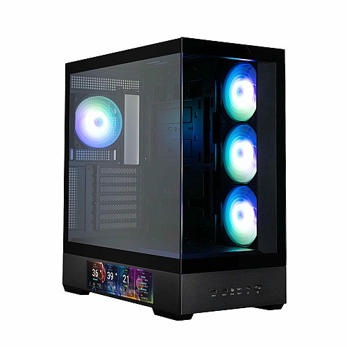 Корпус Zalman P40 DS без БП, 2xUSB3.0, 1x Type C, 3x120мм ARGB Reverse, 1x120мм ARGB, VGA 420мм, LCS ready, TG Side/Front Panel, Display, ATX, черный