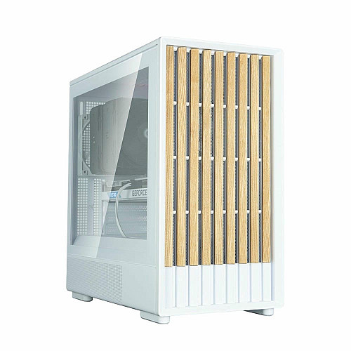 Корпус Zalman P10 Namu без БП, 1xUSB3.0, 1xUSBType-C, 2x120мм, 1x120мм ARGB, VGA 340мм, LCS ready, TG Side Panel, mATX, белый