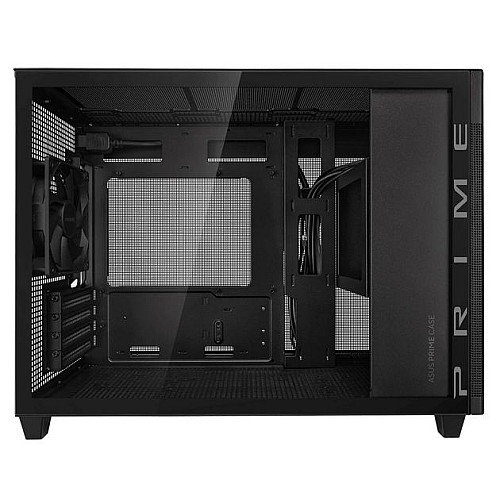 Корпус ASUS Prime AP201 Tempered Glas, без БП, 2xUSB3.2, 1xUSB Type-C, Tempered Glass side, mATX, черный 90DC00G0-B39010