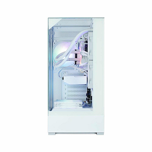 Корпус Zalman P40 Prism без БП, 2xUSB3.0, 1xUSBType-C, 1x120мм ARGB, VGA 420мм, LCS ready, TG 3x Panels, ATX, белый