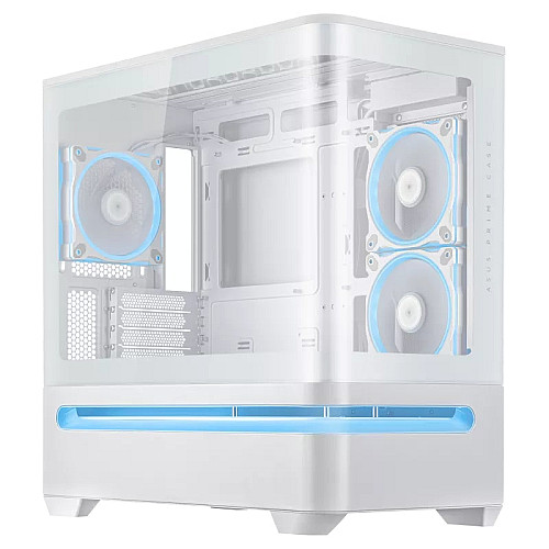 Корпус ASUS Prime AP202 Tempered Glas ARGB, без БП, 2xUSB3.2, 1xUSB Type-C, Tempered Glass side, mATX, белый 90DC00P3-B19000