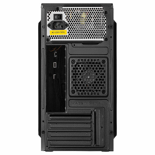 Корпус 2E TeamX TMX04 с БП 2E ATX400W, 2xUSB2.0, 1x80мм, VGA 220мм, mATX, черный